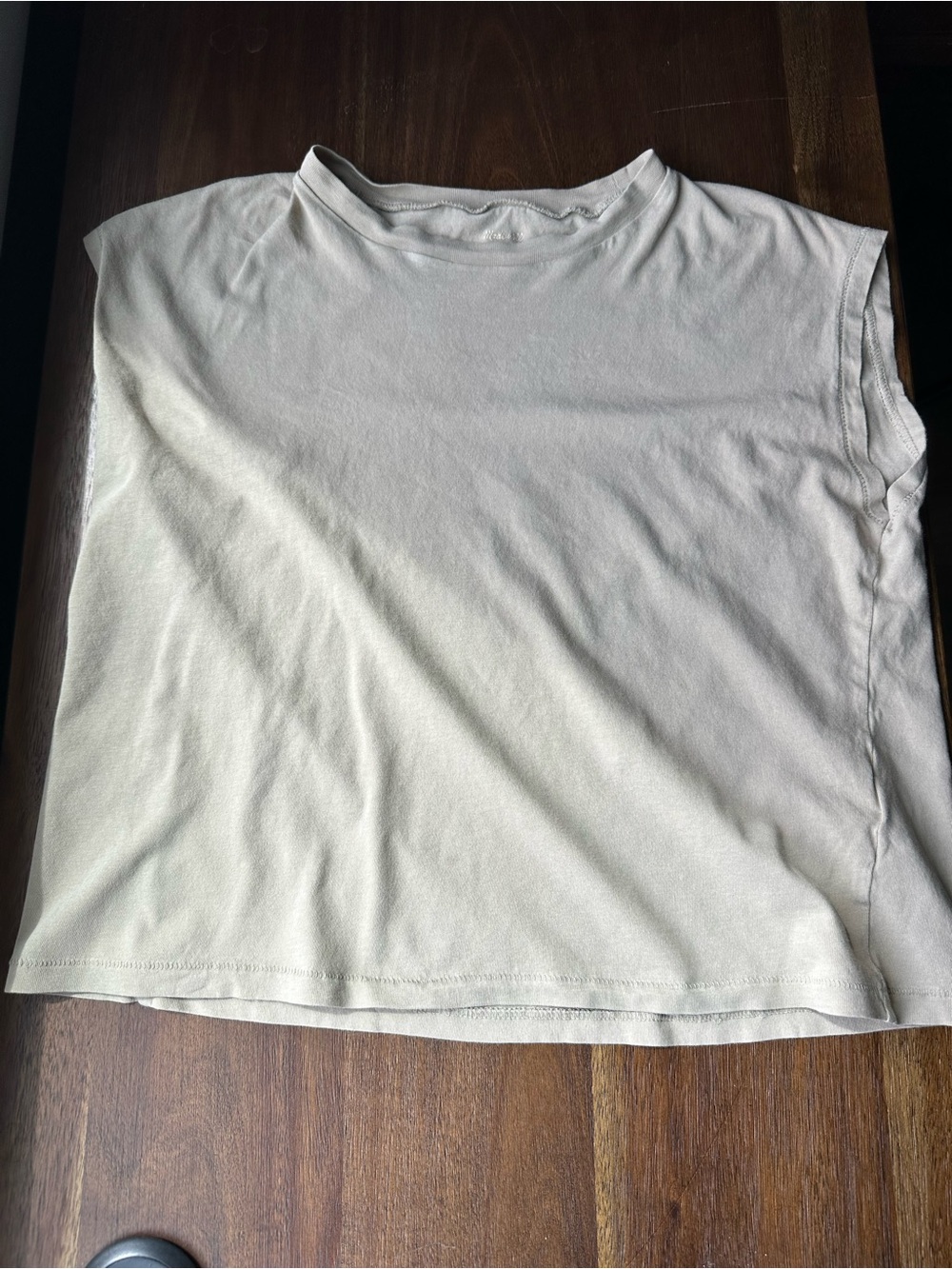 Madewell Light Beige Sleeveless Tank (flaw)